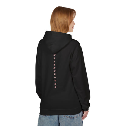 Fallen Angels Hoodie — Minimal Initial Front + Vertical Lettering Back