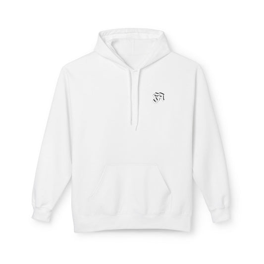 Fallen Angels Hoodie — Minimal Initial Front + Vertical Lettering Back