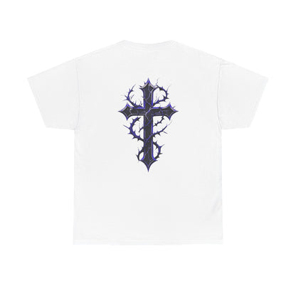 Fallen Angels Tee- Horizontal Text Front + Graphic Back
