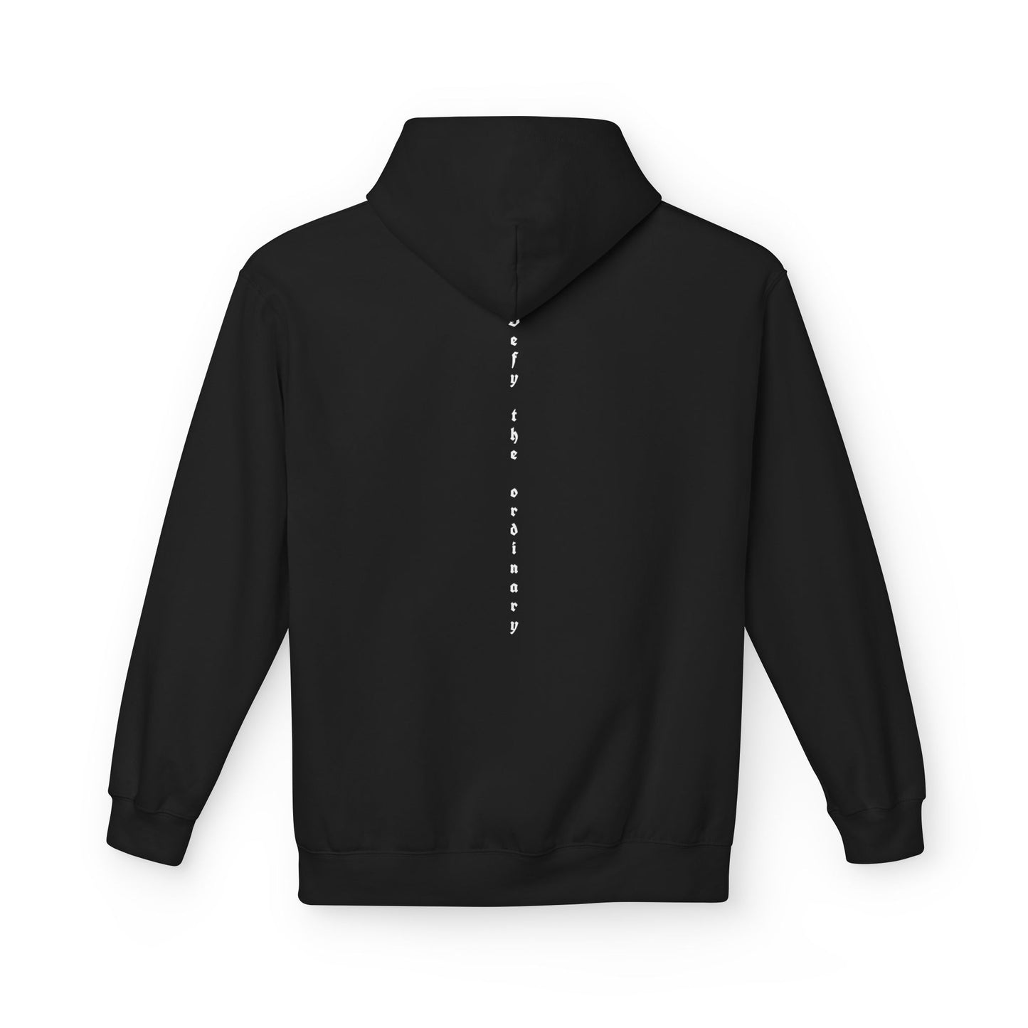 Fallen Angels Hoodie — Minimal Initial Front + Vertical Lettering Back