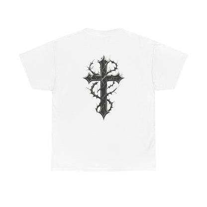 Fallen Angels Tee — Horizontal Text Front + Graphic Back