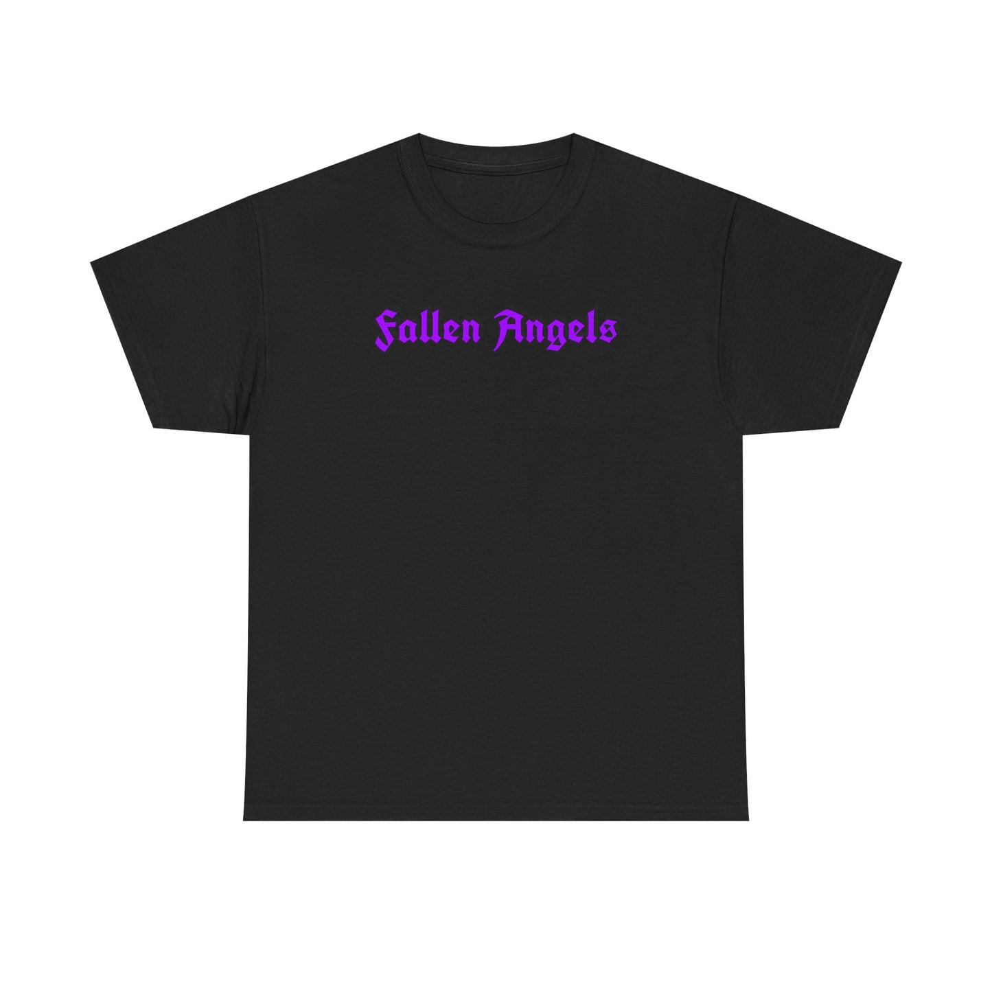 Fallen Angels Tee- Horizontal Text Front + Graphic Back