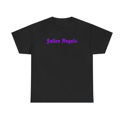 Fallen Angels Tee- Horizontal Text Front + Graphic Back