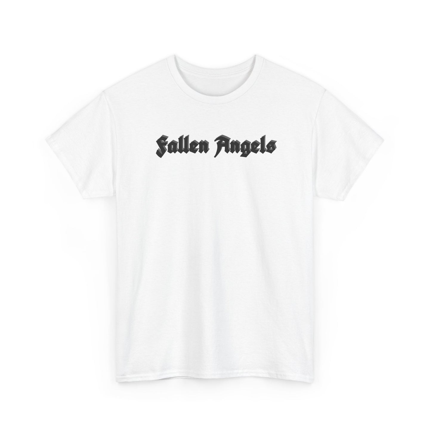Fallen Angels Tee — Horizontal Text Front + Graphic Back